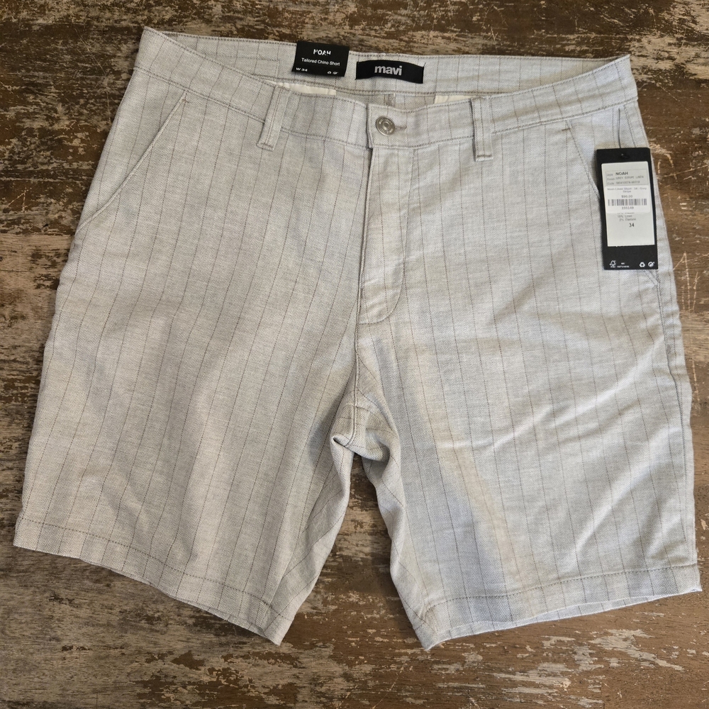 MAVI MENS Light Gray Flat Front Shorts - Picture 3 of 15